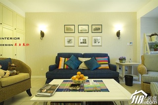 四房小清新暖色调富裕型140平米以上客厅照片墙沙发效果图