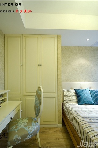 四房小清新暖色调富裕型140平米以上卧室床图片