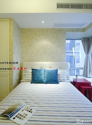 四房小清新暖色调富裕型140平米以上卧室床图片
