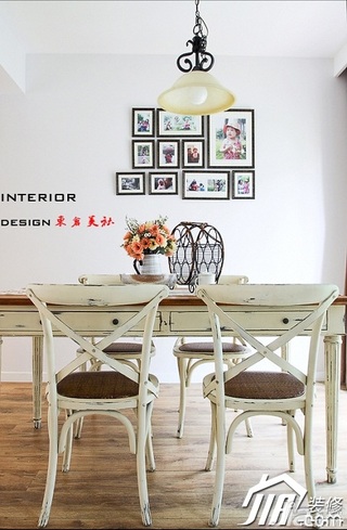 混搭风格公寓古典暖色调富裕型140平米以上餐厅照片墙餐桌图片