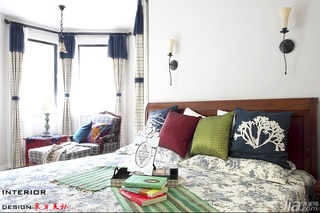 混搭风格公寓古典暖色调富裕型140平米以上卧室床效果图