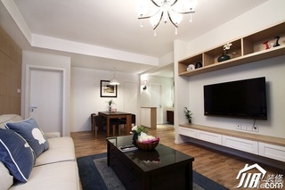 简约风格公寓温馨暖色调富裕型80平米客厅茶几图片