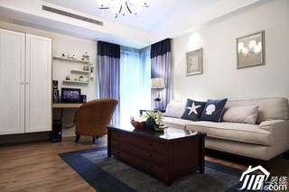 简约风格公寓温馨暖色调富裕型80平米客厅沙发图片