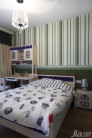 简约风格公寓温馨暖色调富裕型80平米卧室床图片