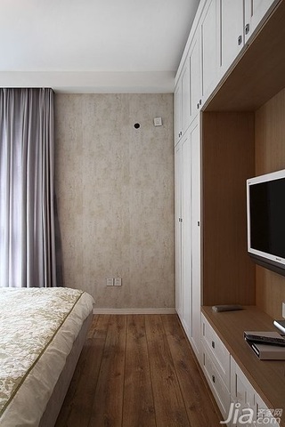 简约风格公寓温馨暖色调富裕型80平米卧室电视柜效果图