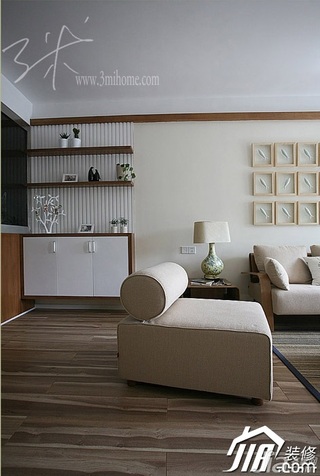 三米设计简约风格公寓经济型120平米客厅沙发图片