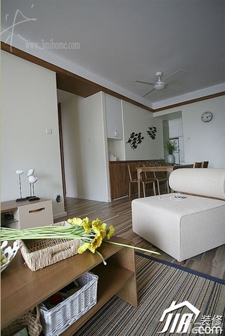 三米设计简约风格公寓经济型120平米客厅茶几效果图