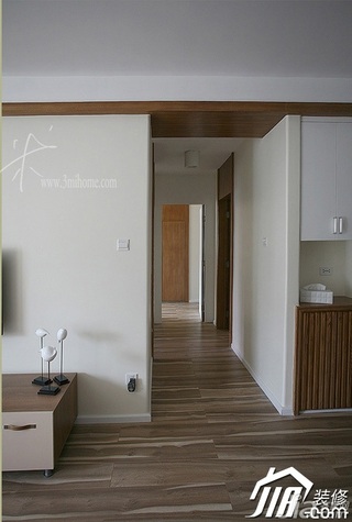 三米设计简约风格公寓经济型120平米客厅过道设计图