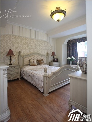 三米设计欧式风格三居室豪华型130平米卧室卧室背景墙床图片