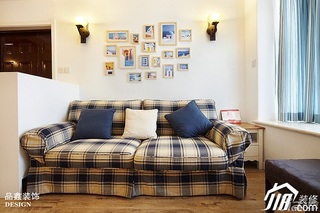 地中海风格公寓富裕型客厅照片墙沙发图片