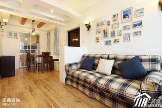 地中海风格公寓富裕型客厅照片墙沙发图片