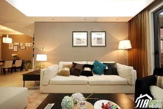 简约风格跃层富裕型客厅沙发背景墙沙发效果图