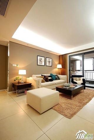 简约风格跃层富裕型客厅沙发背景墙沙发效果图