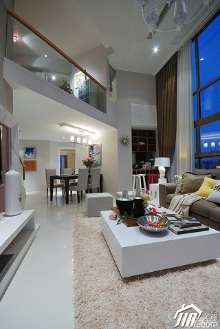 loft风格跃层富裕型客厅沙发图片