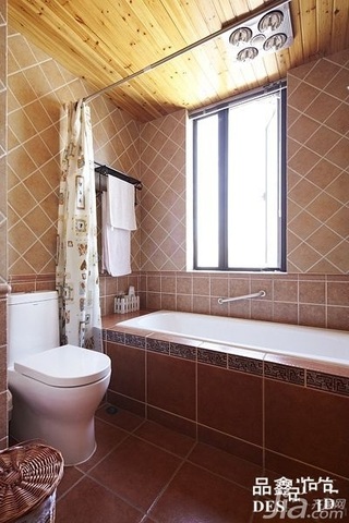 地中海风格三居室暖色调130平米卫生间设计
