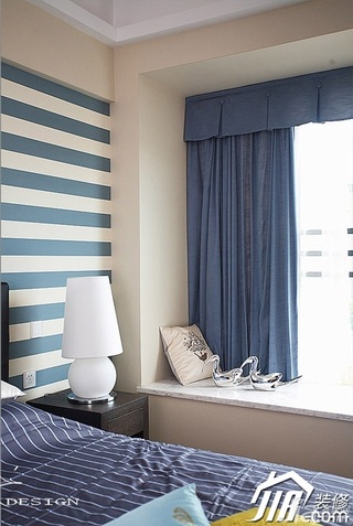 三米设计简约风格公寓经济型130平米卧室飘窗灯具图片