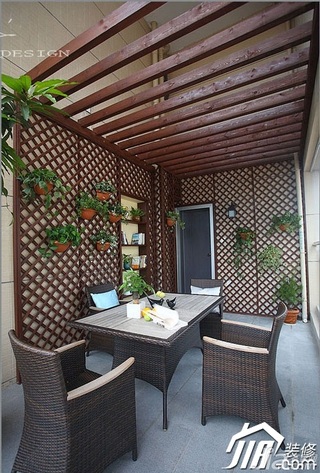 三米设计简约风格公寓经济型130平米庭院茶几图片