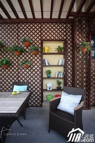 三米设计简约风格公寓经济型130平米庭院书架效果图