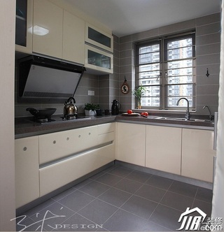 三米设计简约风格公寓经济型130平米厨房橱柜定做
