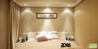简约风格二居室富裕型卧室壁纸图片