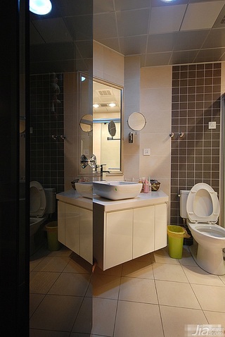 简约风格三居室富裕型卫生间设计图纸