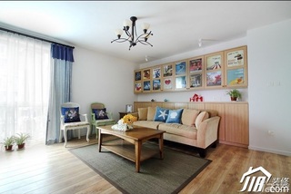 田园风格别墅富裕型140平米以上客厅沙发背景墙沙发图片