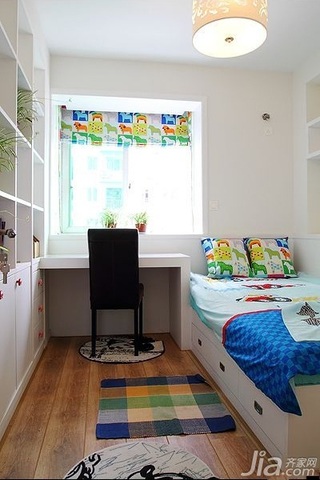 田园风格别墅富裕型140平米以上儿童房卧室背景墙儿童床效果图