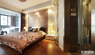 简约风格三居室富裕型床头软包床图片
