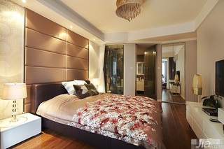 简约风格三居室富裕型床头软包床效果图