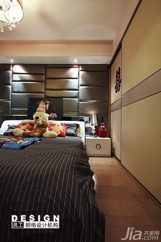 简约风格公寓时尚米色富裕型卧室床效果图