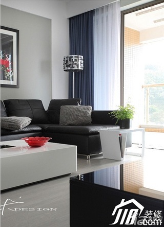 三米设计简约风格公寓经济型110平米客厅灯具效果图