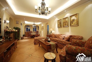 美式乡村风格二居室富裕型客厅沙发图片