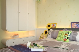 简约风格公寓时尚原木色富裕型卧室床效果图
