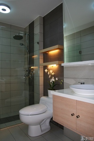 简约风格公寓时尚原木色富裕型卫生间浴室柜图片