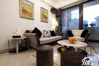 简约风格公寓古典褐色富裕型140平米以上客厅茶几效果图