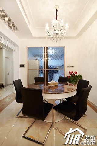 简约风格公寓古典褐色富裕型140平米以上餐厅餐桌效果图