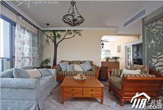 三米设计三居室富裕型130平米客厅沙发背景墙沙发图片