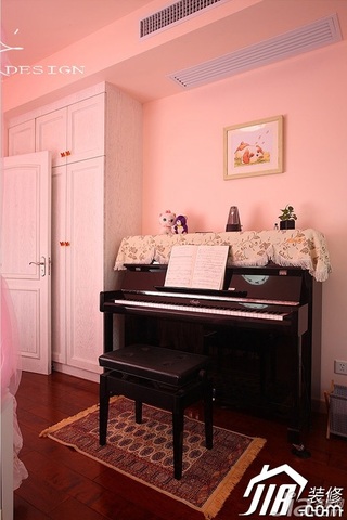 三米设计三居室粉色富裕型130平米装修图片
