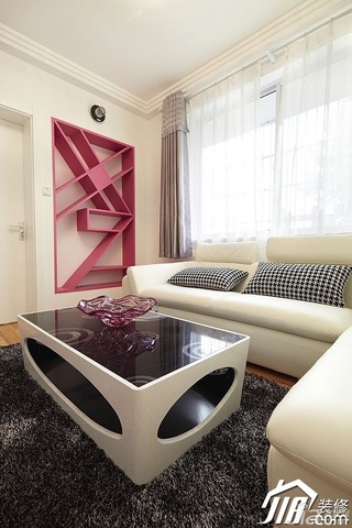 公寓小清新富裕型60平米客厅沙发图片