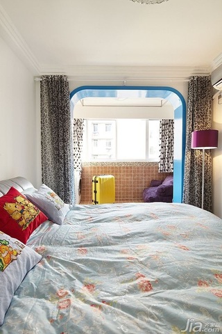 公寓小清新富裕型60平米卧室床效果图