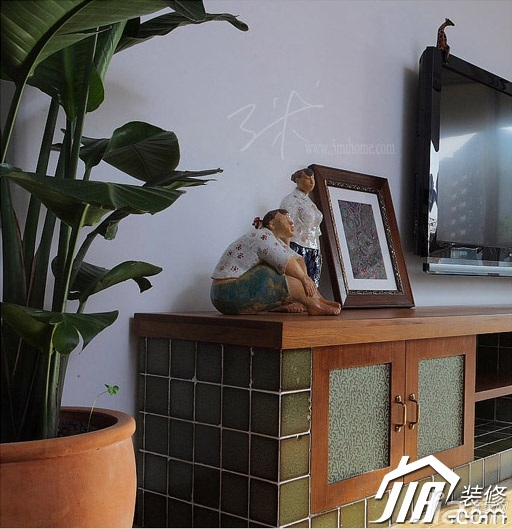 富裕型装修,三米设计,东南亚风格,三居室装修,