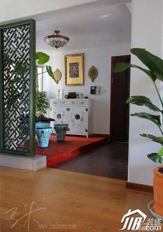 三米设计东南亚风格三居室富裕型隔断设计图