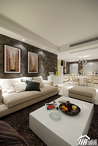简约风格三居室富裕型客厅沙发图片