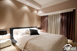 简约风格三居室富裕型卧室床图片