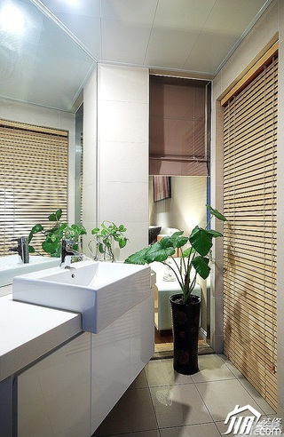 简约风格三居室富裕型卫生间浴室柜图片