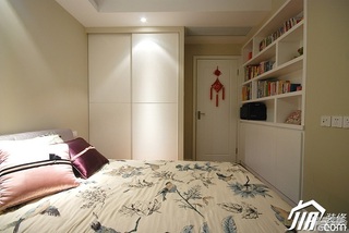 简约风格二居室富裕型卧室书架效果图