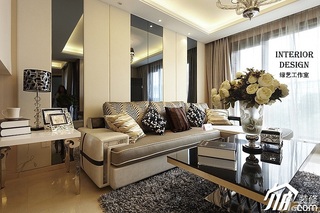 别墅古典米色豪华型140平米以上客厅沙发效果图