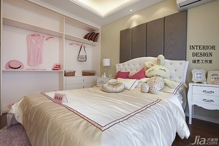 别墅古典米色豪华型140平米以上卧室卧室背景墙床效果图