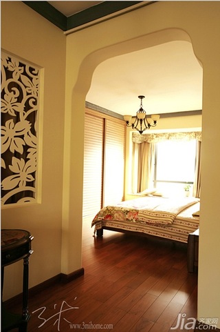 三米设计美式乡村风格三居室富裕型卧室装修图片