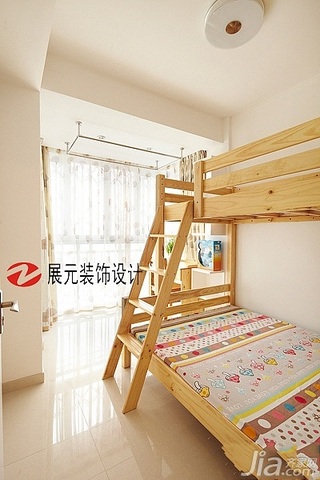简约风格二居室温馨原木色富裕型儿童房儿童床图片